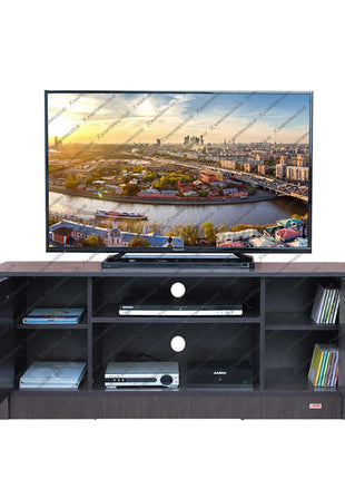 Meja TV modern warna espresso elegan – KANTORKU.CO.ID