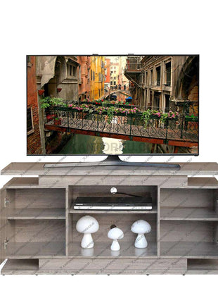Meja TV modern dengan desain natural elegan – KANTORKU.CO.ID