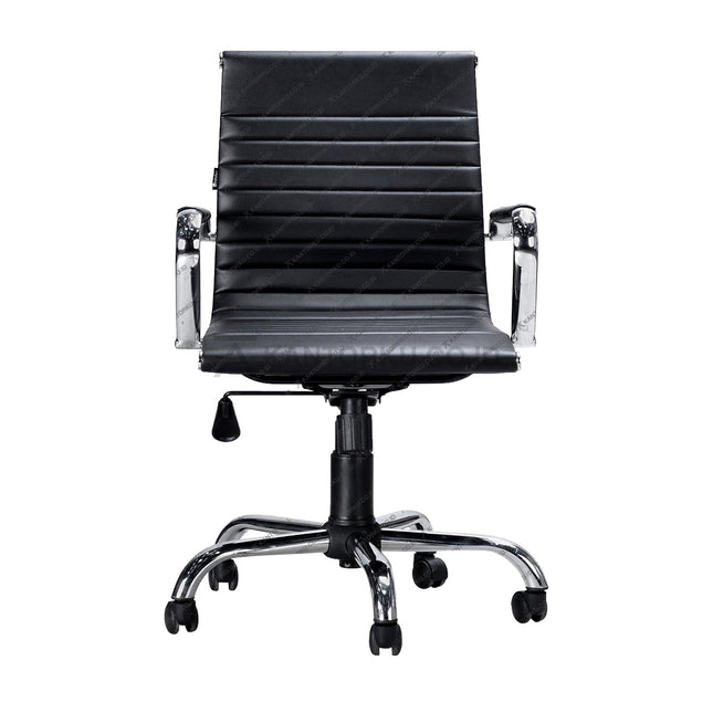 Kursi kantor Ergotec LX 807 PR ergonomis dengan sandaran lengan chrome dan tampilan modern Kantorku.co.id