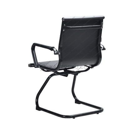 Kursi hadap Ergotec LX 807U Black dengan sandaran lengan ergonomis dan tampilan mewah Kantorku