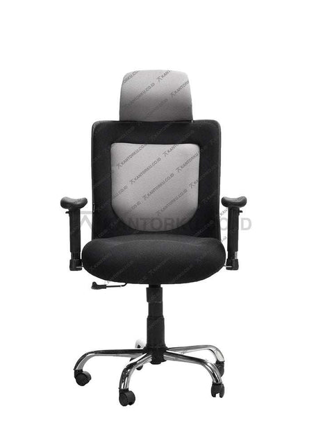 Kursi Kantor Ergonomis - Kursi Kerja desain Minimalis - Kursi dengan roda, lengan sandaran, dan tuas hidrolik -ERGOTEC - KANTORKU 