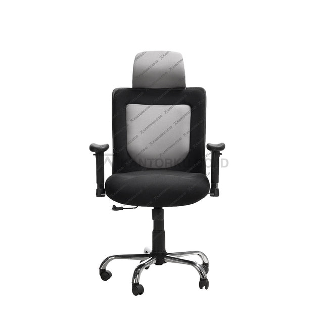 Kursi Kantor Ergonomis - Kursi Kerja desain Minimalis - Kursi dengan roda, lengan sandaran, dan tuas hidrolik -ERGOTEC - KANTORKU 