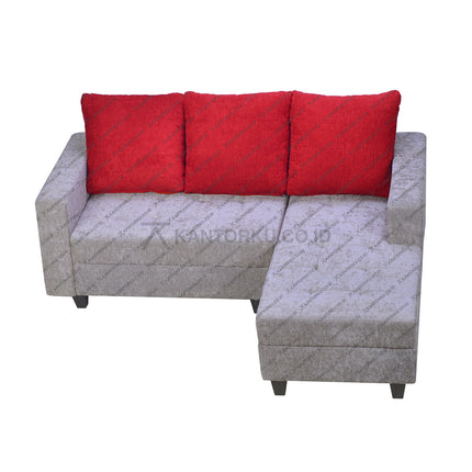 Sofa santai LS Monica kain polyester lembut dengan desain timeless — kantorkudotcodotid