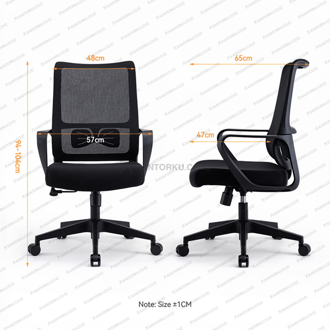 Kursi kantor ergonomis SIHOO M106-1101 dengan sandaran sedang medium back – Tersedia di Kantorku