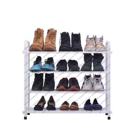 Rak sepatu 4 susun kokoh berbahan baja ringan finishing elegan – Kantorku