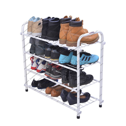 Rak sepatu minimalis baja ringan warna hitam putih anti karat – Kantorkudotcodotid