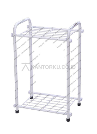 Rak galon 2 susun kokoh finishing powder coating anti karat – Kantorku