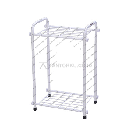 Rak galon 2 susun kokoh finishing powder coating anti karat – Kantorku