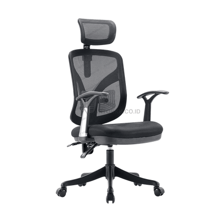 Kursi kantor ergonomis Sihoo dengan sandaran kepala adjustable dan lumbar support lembut – Tersedia di Kantorku.com