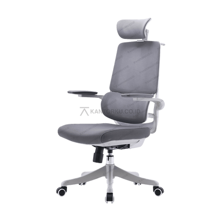 Kursi kantor Sihoo dengan sandaran mesh premium dan bantal lumbar lembut – Tersedia di Kantorku.com