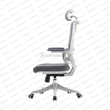 Kursi ergonomis Sihoo M59DSA-301 dengan armrest lipat 90° dan footrest fleksibel – Tersedia di Kantorku