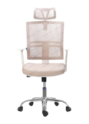 Kursi kantor Malta H WCR dilengkapi kaki chrome yang kokoh dan desain elegan – dapatkan di kantorku.co.id.