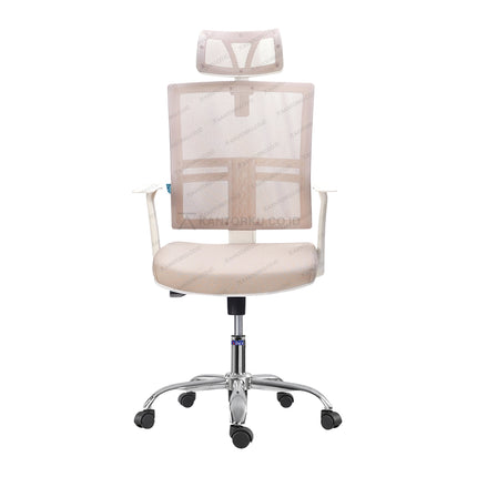 Kursi kantor Malta H WCR dilengkapi kaki chrome yang kokoh dan desain elegan – dapatkan di kantorku.co.id.