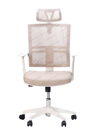 Kursi Inco Malta H WFW warna cream dengan frame kaki nylon hitam kokoh – belanja di kantorku.co.id.