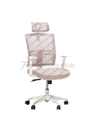 Kursi Inco Malta H WFW warna cream dengan frame kaki nylon hitam kokoh – belanja di kantorku.co.id.