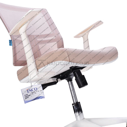 Tampilan kursi kantor Inco Malta H WFW warna cream dengan desain profesional – produk unggulan dari KANTORKU.