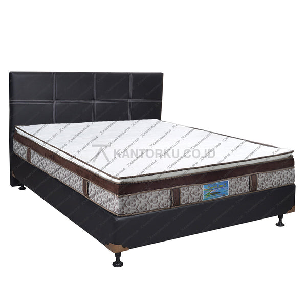Kasur Busa SAVELAND Ultra Super Plushtop Pillowtop Rebounded 30cm HB Elegance | Fullset Oreo