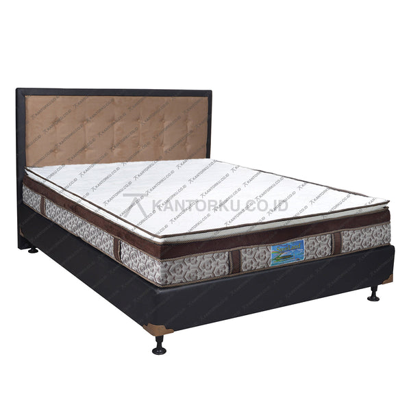 Kasur Busa SAVELAND Ultra Super Plushtop Pillowtop Rebounded 30cm HB Queenstown | Fullset Oreo