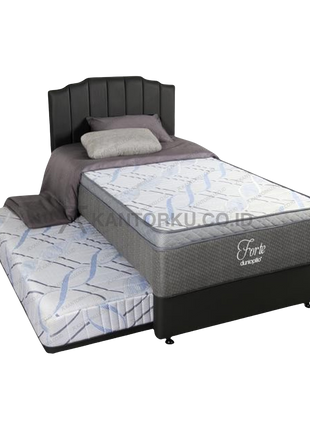 Tempat tidur Dunlopillo Forte 2-in-1 desain modern warna abu-abu – Kantorku.co.id