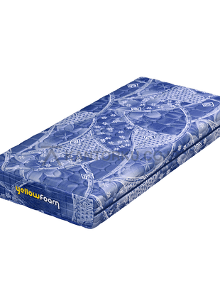 Kasur rebounded premium dengan tampilan biru floral yang menghadirkan nuansa tenang di kamar – Kantorkudotcodotid