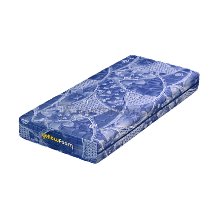 Kasur rebounded premium dengan tampilan biru floral yang menghadirkan nuansa tenang di kamar – Kantorkudotcodotid