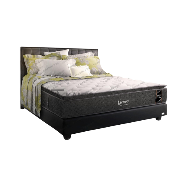 Spring bed Florence Genoa elegan dengan kombinasi kenyamanan dan daya topang sempurna — kantorku.co.id