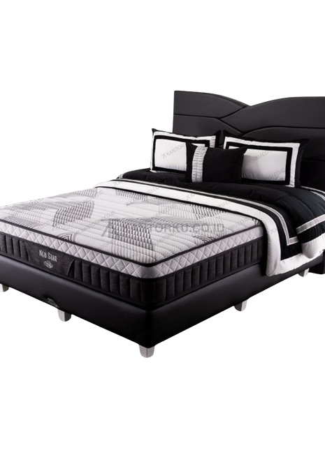 Kasur Comforta Neo Star Black dengan teknologi Couple Comfort Springs – Tersedia di Kantorku.co.id