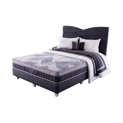 Permukaan kasur Comforta Neo Star Black dengan Goosedown Feel Fiber lembut dan anti-alergi – Tersedia di Kantorku