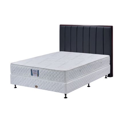 Kasur springbed GUHDO New Prima berbahan kain Jacquard elegan untuk kamar tidur modern.