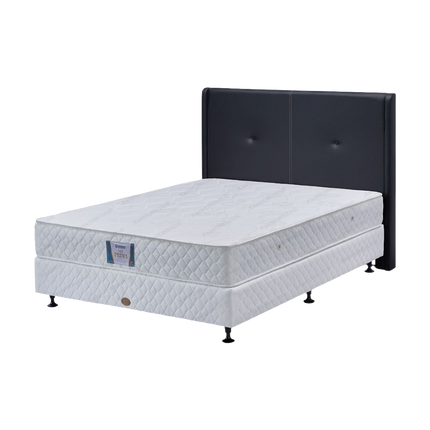 Kasur terjangkau GUHDO New Prima dengan kain Jacquard elegan dan desain modern.
