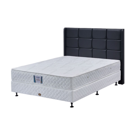 Kasur terjangkau GUHDO New Prima dengan kain Jacquard elegan untuk kamar tidur modern.