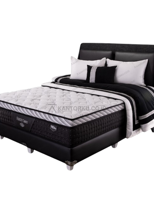Kasur Comforta Perfect Choice warna hitam elegan dengan sistem pegas berkualitas tinggi - Tersedia di Kantorku.co.id