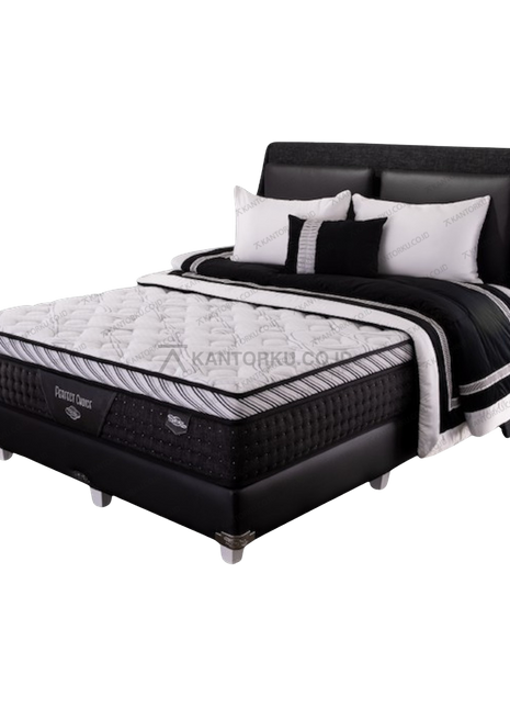 Kasur Comforta Perfect Choice warna hitam elegan dengan sistem pegas berkualitas tinggi - Tersedia di Kantorku.co.id