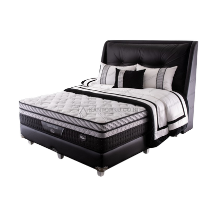 Kasur Comforta Perfect Dream warna hitam elegan dengan sistem pegas berkualitas tinggi - Tersedia di Kantorku.co.id