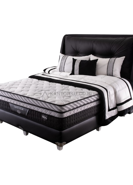 Kasur Comforta Perfect Dream warna hitam elegan dengan sistem pegas berkualitas tinggi - Tersedia di Kantorku.co.id