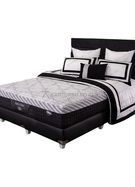 Kasur Comforta Perfect Pedic warna hitam elegan dengan sistem pegas berkualitas tinggi - Tersedia di Kantorku.co.id