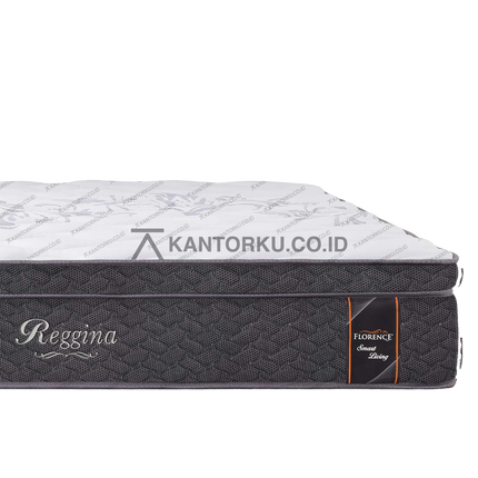 Florence Reggina spring bed elegan, desain modern dengan lapisan busa empuk dan kain premium untuk kualitas tidur optimal — kantorkudotcodotid