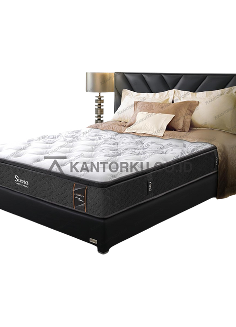 Kasur premium Florence Siena dengan sistem pegas bonnell spring dan busa berkualitas tinggi, dilapisi kain quilting lembut breathable untuk kenyamanan tidur — kantorku