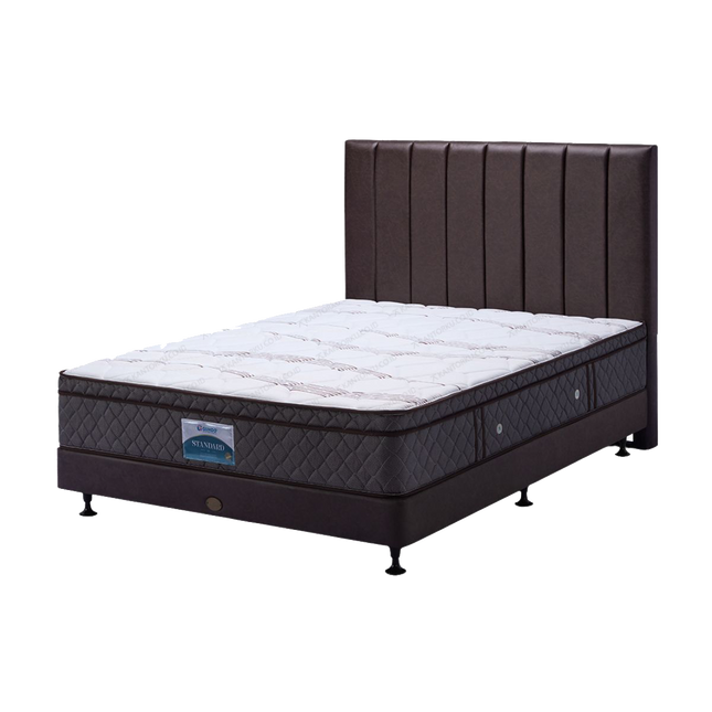 Kasur springbed GUHDO Standard Plushtop berkualitas dengan rebonded foam yang tahan lama.