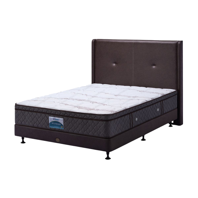 Kasur springbed GUHDO Standard Plushtop berkualitas dengan rebonded foam yang awet.