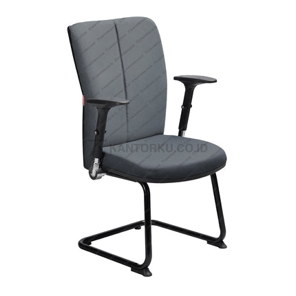 MC1605B_CHAIRMAN_Kantorku.co.id  Gray office chair with black frame on a white background