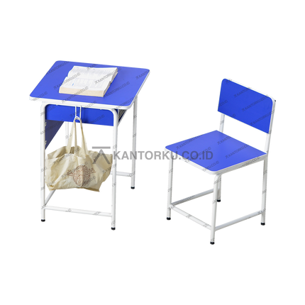 Set meja kursi Indachi DMB 01 & DCB 01 desain modern — kantorku