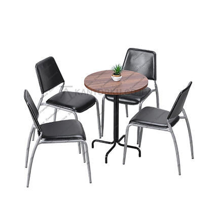 Set Meja Makan Bundar Cofemo Desain Modern dengan 4 Kursi – Kantorku