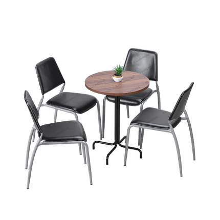 Set Meja Makan Bundar Cofemo Desain Modern dengan 4 Kursi – Kantorku