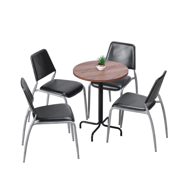 Set Meja Makan Bundar Cofemo Desain Modern dengan 4 Kursi – Kantorku