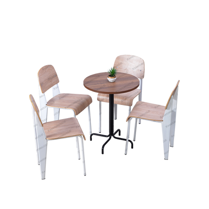 Set Meja Makan Cofemo Gaya Skandinavia Industrial Modern – Kantorku