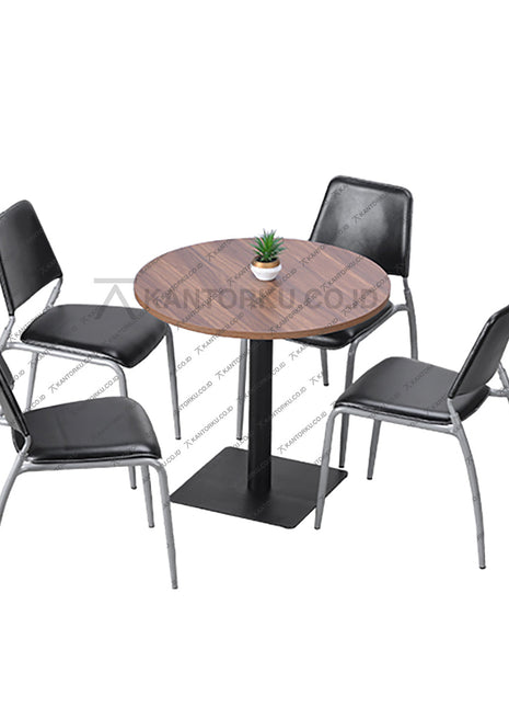 Set Meja Makan Cofemo Bergaya Industrial Ramping – Kantorkudotcodotid