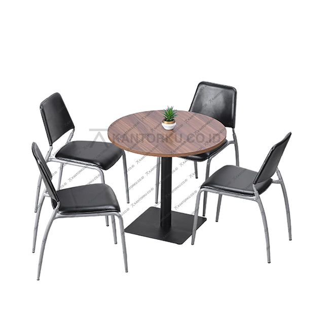 Set Meja Makan Cofemo Bergaya Industrial Ramping – Kantorkudotcodotid