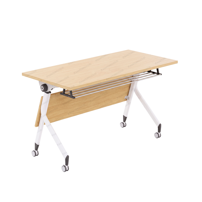 Meja lipat Indachi Type Kache dengan roda untuk ruang kerja minimalis