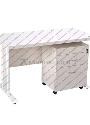 Meja kerja modern dengan 2 laci berkunci untuk penyimpanan dokumen – Kantorku